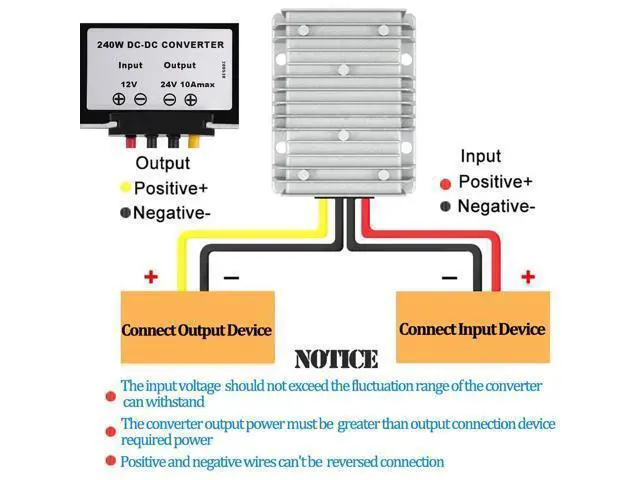 Alt view image 4 of 6 - DC 12V Step Up to 24V 10A 240W DC Boost Converter with Fuse Waterproof Voltage Regulator Module Transformer for Golf Cart Club Car LED Strip Light