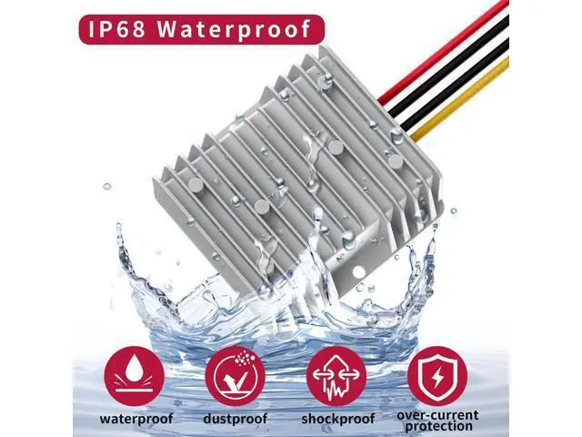 Alt view image 3 of 6 - DC 12V Step Up to 24V 10A 240W DC Boost Converter with Fuse Waterproof Voltage Regulator Module Transformer for Golf Cart Club Car LED Strip Light