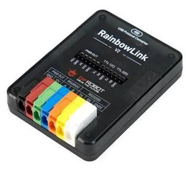 Main image of DFROBOT RainbowLink V2: 4-Channel Isolated USB to Serial Converter (RS485/RS232/2xTTL) ^^ Built-in 12V Boost Power ^^ Rugged Industrial Housing ^^ Portable Debugging Tool for Field Engineers & PLC
