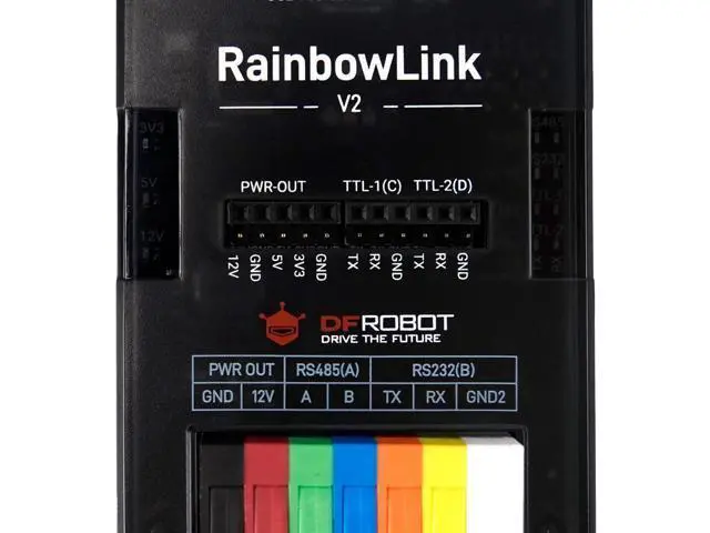 Alt view image 3 of 4 - DFROBOT RainbowLink V2: 4-Channel Isolated USB to Serial Converter (RS485/RS232/2xTTL) ^^ Built-in 12V Boost Power ^^ Rugged Industrial Housing ^^ Portable Debugging Tool for Field Engineers & PLC