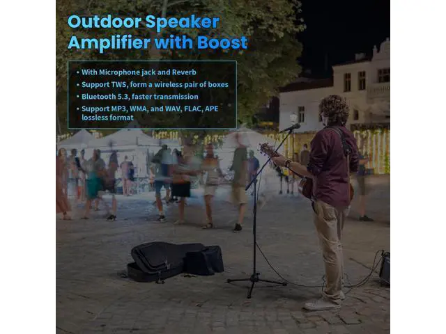 Alt view image 5 of 5 - Bluetooth5.3 Mini Amplifier Board 100W Mono Power Amp with TWS Box, Karaoke Audio Amps Module with Boost for Home/Outdoor DIY Speakers, DC 9-24V, MIC and Reverb, Supports BT/USB/AUX Inputs