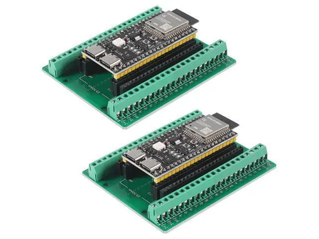 Alt view image 2 of 7 - 2PCS ESP32 S3 Development Board 2.4G WiFi BT Module Internet of Things ESP32-S3-WROOM-1 N8R8 MCU 44Pin 8M PSRAM with 2PCS Breakout Board Shield Terminal Adapter