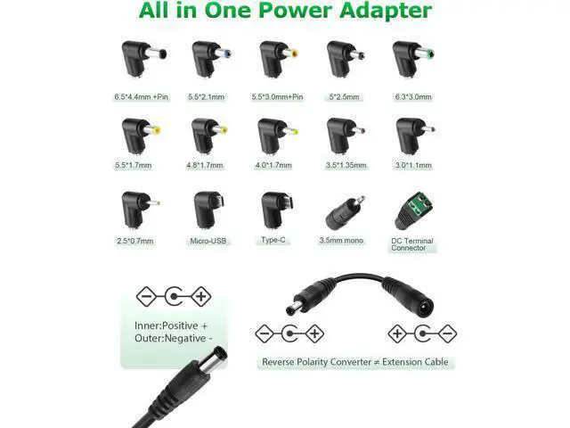 Alt view image 4 of 7 - 30W Universal AC to DC Power Adapter Adjustable Power Supply 3V 4.5V 6V 9V 12V 2A 1A DC Adapter AC 100-240V to DC 3-12V Multi Voltage Switching Power Adapter with 15 Tips + Polarity Converter