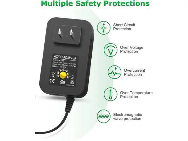 Alt view image 5 of 7 - 30W Universal AC to DC Power Adapter Adjustable Power Supply 3V 4.5V 6V 9V 12V 2A 1A DC Adapter AC 100-240V to DC 3-12V Multi Voltage Switching Power Adapter with 15 Tips + Polarity Converter