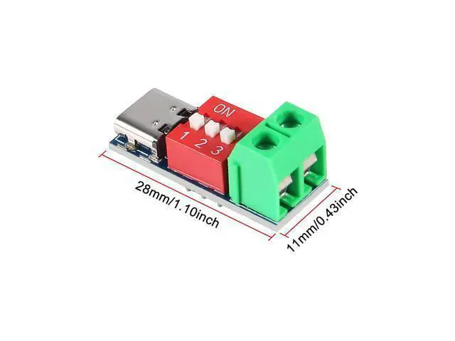 Alt view image 4 of 5 - AITRIP 10PCS USB-C PD Trigger Board Module PD/QC Decoy Board Fast Charge USB Type-c to 5V9V12V20V High Speed Charger Power Delivery Boost Module with Screw Terminal
