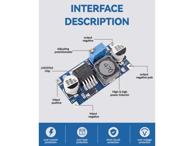 Alt view image 2 of 5 - 20 Pack DC-DC Buck Converter Step Down Variable Volt Regulator Input 3.0-40V Output 1.5-35V Adjustable Voltage Regulator Electronic Voltage Stabilizer Power Supply Module