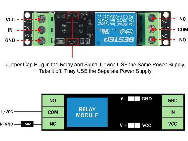 Alt view image 6 of 7 - 8 Pack 3V 1 Channel Relay Power Switch Module with Optocoupler Opto Isolation High Level Trigger for IOT ESP8266 Development Board