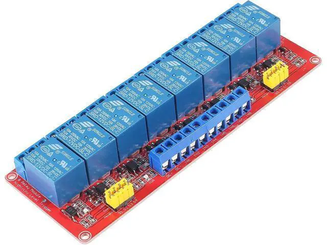 Alt view image 5 of 7 - 2PCS 12V Relay Module With Optocoupler Isolation - High and Low Level Trigger - Red Board (8 Channel)
