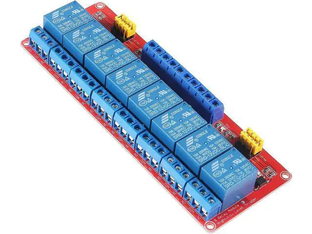 Alt view image 6 of 7 - 2PCS 12V Relay Module With Optocoupler Isolation - High and Low Level Trigger - Red Board (8 Channel)