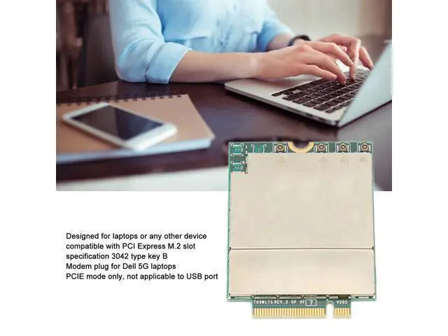 Alt view image 2 of 4 - 5G Network Module, T99W175 5G Module PCI Express M.2 Network Card, 5G Modem Support LTE Band, LTE 4x4 Band, NR NSA Band, WCDMA