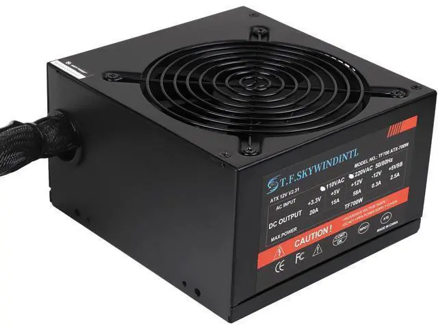 Alt view image 2 of 7 - 700W Power Supply ATX Gaming PC PSU Active PFC Full Voltage 110/220V Computer Power Supplies Gold with 20+4pin Main Power Interface for Desktop Server