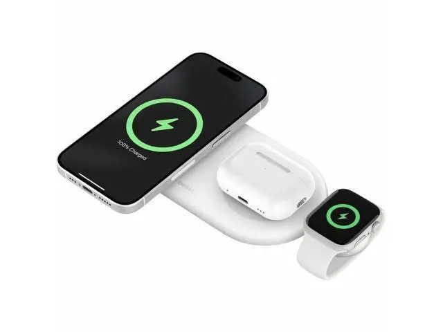 Alt view image 2 of 7 - Belkin BoostCharge Pro Induction Charger - For Qi2-enabled DeviceProprietary Battery Size - Magnetic