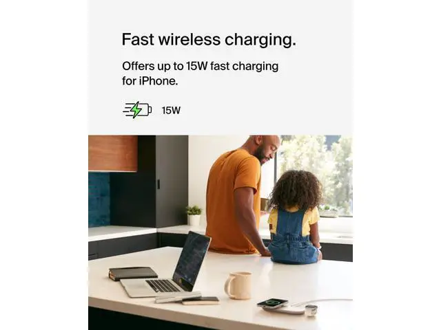 Alt view image 3 of 7 - Belkin BoostCharge Pro Induction Charger - For Qi2-enabled DeviceProprietary Battery Size - Magnetic