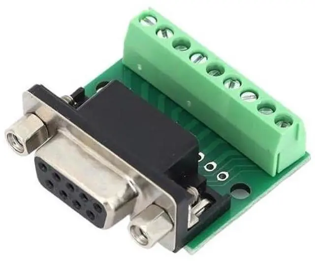 Main image of DB9 Male Female Adapter Signals Terminal Module RS232 RS485 Serial To Terminal 9-Pin 9-Hole Connector(Female,10pcs)