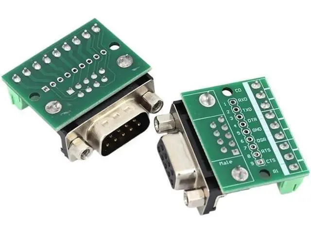 Alt view image 2 of 7 - DB9 Male Female Adapter Signals Terminal Module RS232 RS485 Serial To Terminal 9-Pin 9-Hole Connector(Female,10pcs)