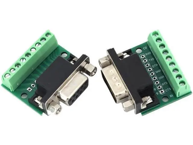 Alt view image 3 of 7 - DB9 Male Female Adapter Signals Terminal Module RS232 RS485 Serial To Terminal 9-Pin 9-Hole Connector(Female,10pcs)