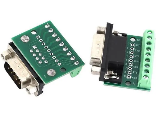 Alt view image 4 of 7 - DB9 Male Female Adapter Signals Terminal Module RS232 RS485 Serial To Terminal 9-Pin 9-Hole Connector(Female,10pcs)