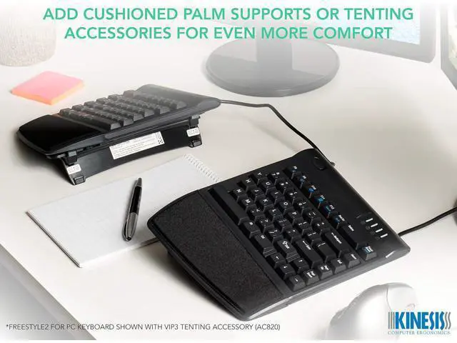 Alt view image 7 of 7 - KINESIS Freestyle2 Ergonomic Keyboard for PC (9" or 20" Separation) (9" Separation)