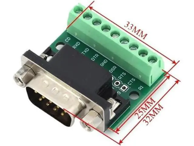 Alt view image 7 of 7 - DB9 Male Female Adapter Signals Terminal Module RS232 RS485 Serial To Terminal 9-Pin 9-Hole Connector(Female,10pcs)