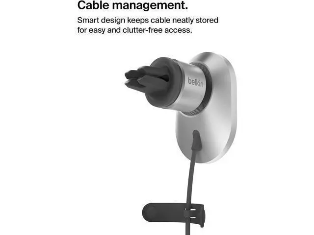 Alt view image 4 of 7 - Belkin BoostCharge ProWireless CarChargerwithMagSafe15W Extra Strong Magnetic Vent Mount for iPhone 12, 13, 14