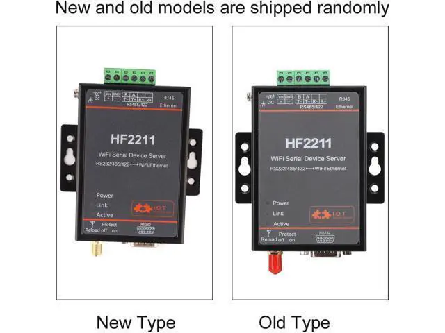 Alt view image 5 of 7 - HF-2211 Serial to Ethernet Converter Device Server RS232 RS485 RS422 to WiFi Network Module with Wide 5-36VDC Input