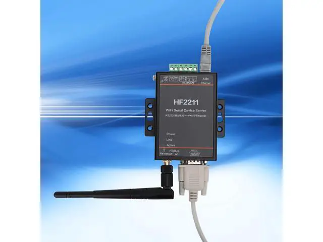 Alt view image 6 of 7 - HF-2211 Serial to Ethernet Converter Device Server RS232 RS485 RS422 to WiFi Network Module with Wide 5-36VDC Input