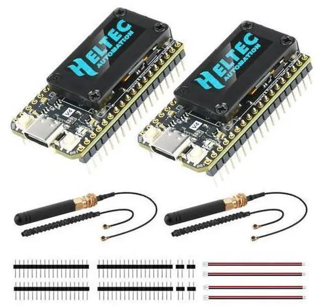Main image of ESP32 LoRa V4 Development Board,Upgraded 863-928 MHz 16MB Flash ESP32-S3 SX1262 LoRa Module WiFi Bluetooth,Supports GPS,Solar for IOT Meshtastic Arduin0, 2-Pack