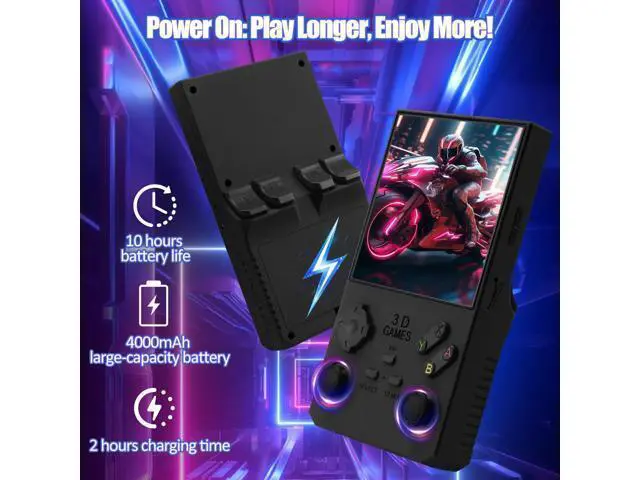 Alt view image 4 of 7 - 2025Newly Upgraded V40 MAX Retro Handheld Game Console with 256G Built-in 20000+ Classic Games, 4.0 Inch 4K HD IPS Screen Open Source Linux System, 4000mAh Battery, Portable Pocket Video Game Console