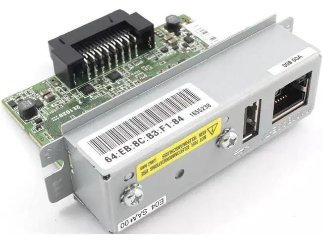 Alt view image 2 of 7 - Fast Ethernet Interface Module C32C881008 Designed For Use With UB E04 Print Servers And Accessories