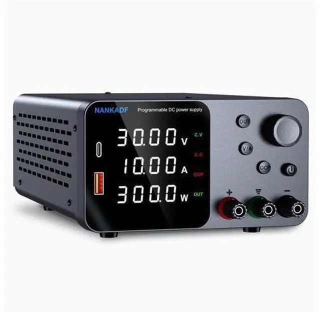 Main image of DC Power Supply, 30V 10A Bench Power Supply with Encoder Adjustment, 5V/3.6A USB&Type-C Quick-Charge, Adjustable Power Supply with Output Enable/Disable Button, Short Circuit Alarm(0-30V 0-10A)