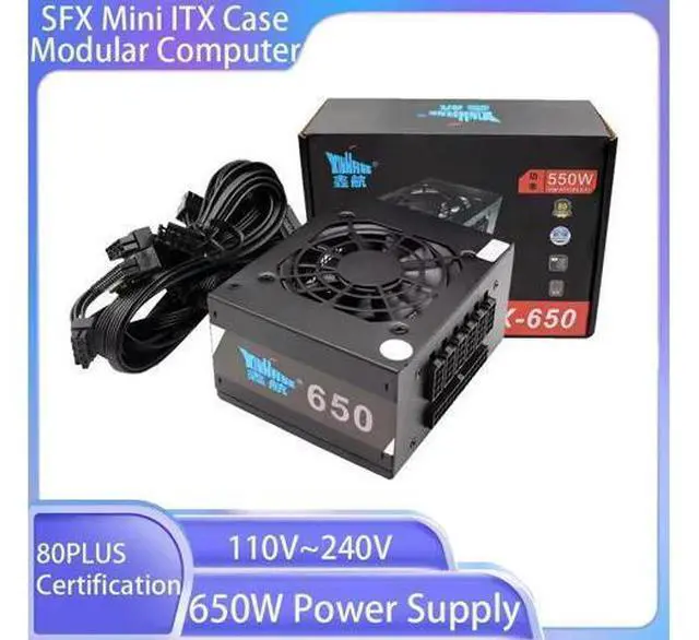 Main image of 650W Fully Modular Power Supply 110V~240V 80PLUS Certification SFX Mini ITX Case Modular Computer Active PFC Power Supply