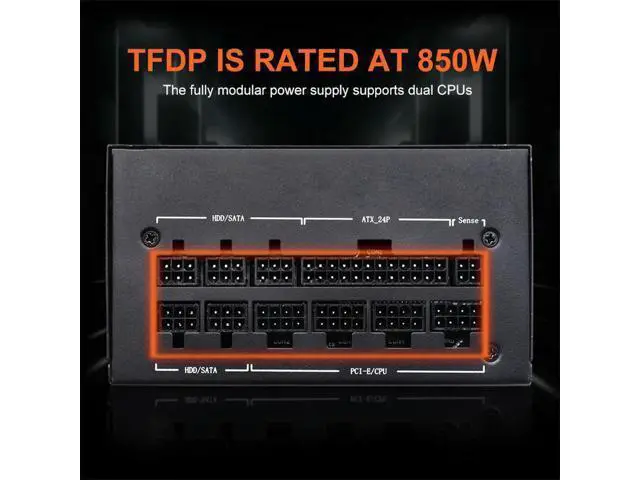 Alt view image 3 of 3 - 850W 80 PLUS Gold Full Modular ATX Power Supply For Desktop Computers Lower Energy Consumption 120mm Fan With Low Noise