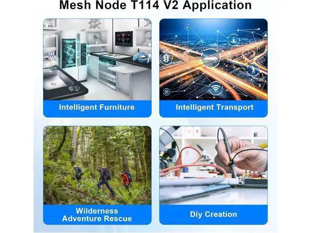 Alt view image 2 of 7 - Mesh Node T114 V2 LoRaWAN Meshtastic Board Meshtastic Tracker Nordic nRF52480 with Screen Case 1.9 TFT Display 902-928MHz with SX1262 Chip BLE WiFi Compatible with Arduino/Meshtastic