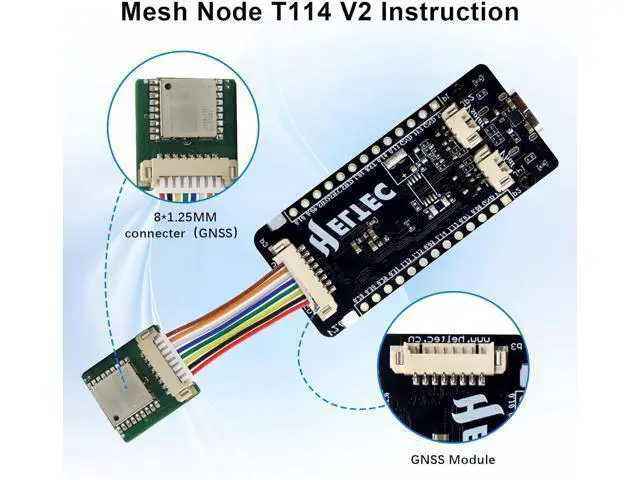 Alt view image 6 of 7 - Mesh Node T114 V2 LoRaWAN Meshtastic Board Meshtastic Tracker Nordic nRF52480 with Screen Case 1.9 TFT Display 902-928MHz with SX1262 Chip BLE WiFi Compatible with Arduino/Meshtastic