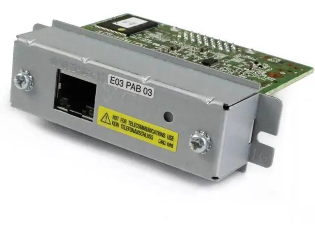Alt view image 3 of 7 - UB-E03 Ethernet Interface Module (C32C824541) Print Server, 100 Mbps Fast Ethernet, Compatible with TM-T88V/T88IV/T70II/TM-U220B/T81/T82II/T90/T86L Printers