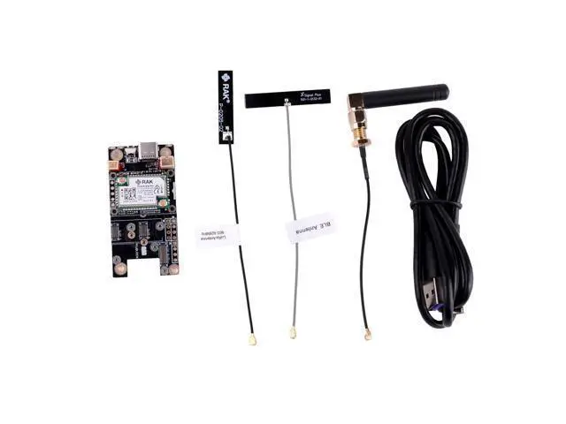 Alt view image 2 of 5 - RAK WisBlock Basic Starter Kit, LoRa RAK4631 nRF52840 BLE SX1262 915MHz Module, Antennas, USB Cable