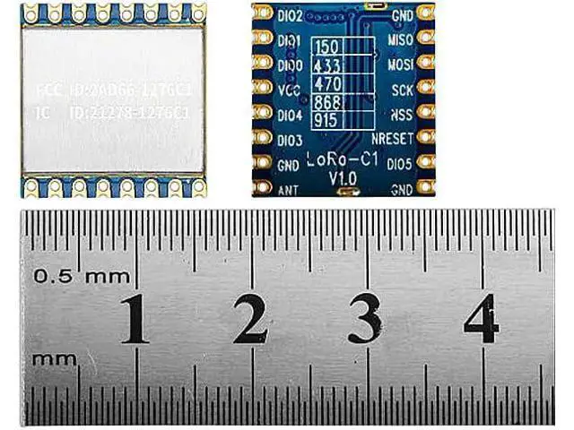 Alt view image 2 of 5 - LoRa Ultra Long Range Transceiver, Compatible with RFM95W Wireless Transceiver Module 915MHz SPI Port SX1276 LoRa Module LoRa1276-C1 (5 PCS)