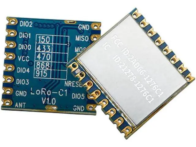 Alt view image 3 of 5 - LoRa Ultra Long Range Transceiver, Compatible with RFM95W Wireless Transceiver Module 915MHz SPI Port SX1276 LoRa Module LoRa1276-C1 (5 PCS)