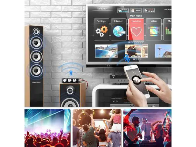 Alt view image 5 of 5 - ZK-1002T PRO Bluetooth 5.0 Amplifier Board 2.0 Channel 200W HiFi Subwoofer Audio AMP with Treble and Bass, BT USB and AUX Inputs, DC 12-24V Stereo AMP Module for DIY Speakers (2 Pack)