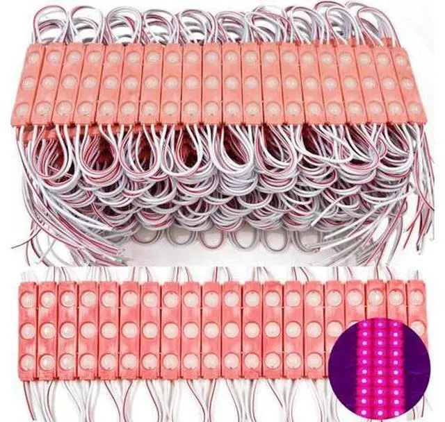 Main image of 400 Pcs LED Module Pink Light 1.5W Storefront Decoration Lights 12V DC LED-Module Light with Tape Adhesive Backside for Inflatables Decorative Christmas Letter Advertising Signs