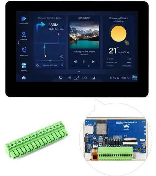 Main image of Waveshare ESP32-S3 4.3inch Capacitive Touch Display Development Board B, 800×480 Resolution, 5-Point Touch, 32-Bit LX7 Dual-Core Processor, Up to 240MHz Frequency, with Onboard Antenna