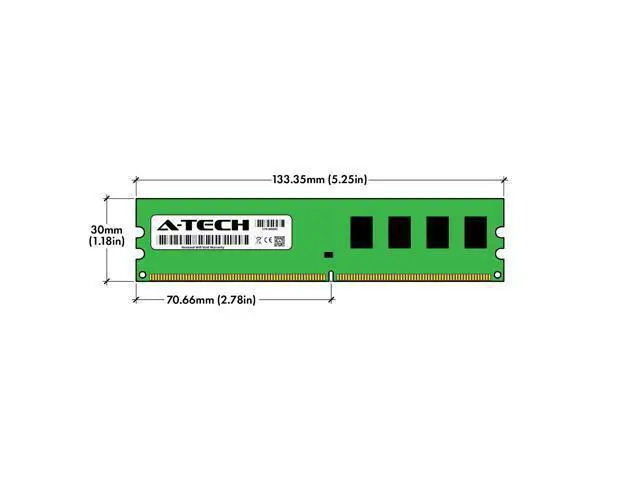 Alt view image 3 of 3 - A-Tech 4GB (2x2GB) DDR2 800MHz UDIMM PC2-6400 CL6 1.8V DIMM Non-ECC Unbuffered Desktop RAM Memory Modules