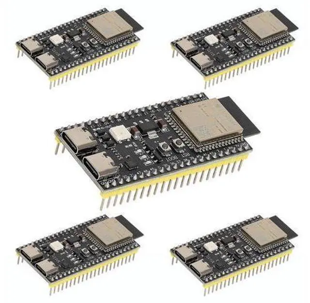 Main image of YEJMKJ 5pcs ESP32 S3 Development Board ESP32-S3-DevKitC-1-N16R8 WiFi and Bluetooth MCU Module Dual Type-C ESP32-S3-WROOM-1 Core Microcontroller Processor Integrated Wi-Fi and BLE Functions