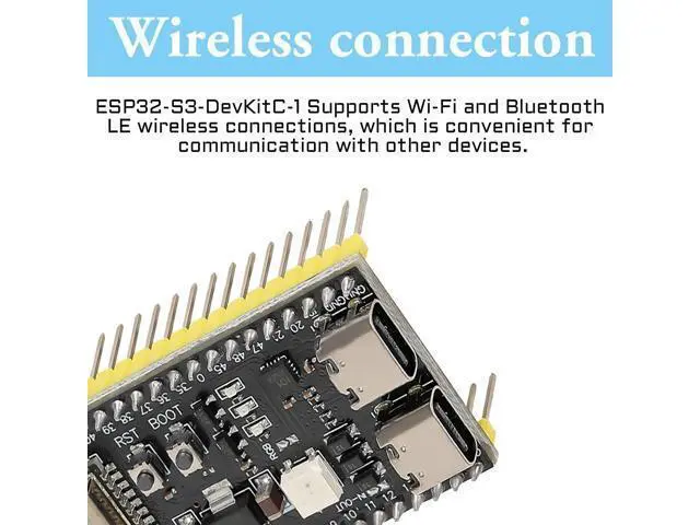 Alt view image 5 of 5 - YEJMKJ 5pcs ESP32 S3 Development Board ESP32-S3-DevKitC-1-N16R8 WiFi and Bluetooth MCU Module Dual Type-C ESP32-S3-WROOM-1 Core Microcontroller Processor Integrated Wi-Fi and BLE Functions