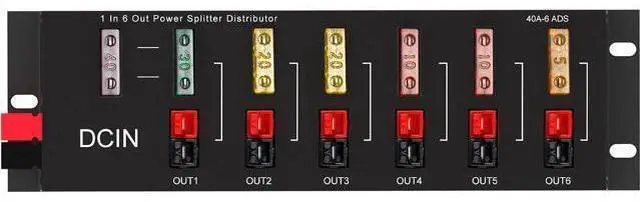 Main image of 1 in 6 Connector Power Divider Power Board,Power Distribution Block Module,40Amp Power Pole Distribution Block Module,Powerpole Distribution Block.1-6