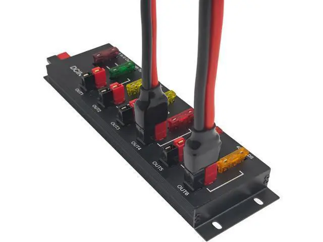 Alt view image 5 of 5 - 1 in 6 Connector Power Divider Power Board,Power Distribution Block Module,40Amp Power Pole Distribution Block Module,Powerpole Distribution Block.1-6