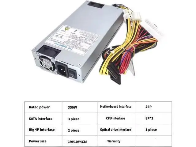 Alt view image 3 of 7 - Power Supplys High Efficiency 250W 300W 350W Power Supply Unit for 1U SFF PC, 8Pin+8Pin Connectors