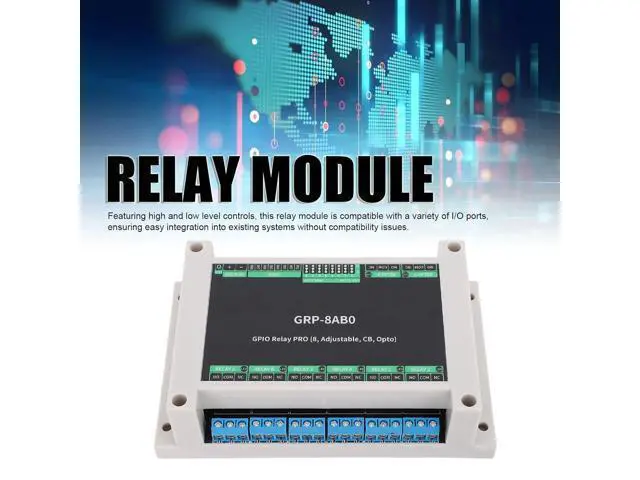 Alt view image 2 of 7 - Cryfokt GPIO Relay Module, Industrial Relay Board with Optocoupler Isolation High Low Trigger, WiFi Module for Industrial Automation Smart Home Security Camera Systems (GRP-8AB0)