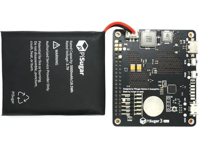 Alt view image 2 of 7 - PiSugar 3 Plus Portable Pwnagotchi Power Management for Raspberry Pi 3B/3B+/4B Model (Not Include Raspberry Pi)