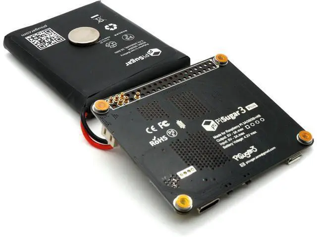 Alt view image 5 of 7 - PiSugar 3 Plus Portable Pwnagotchi Power Management for Raspberry Pi 3B/3B+/4B Model (Not Include Raspberry Pi)